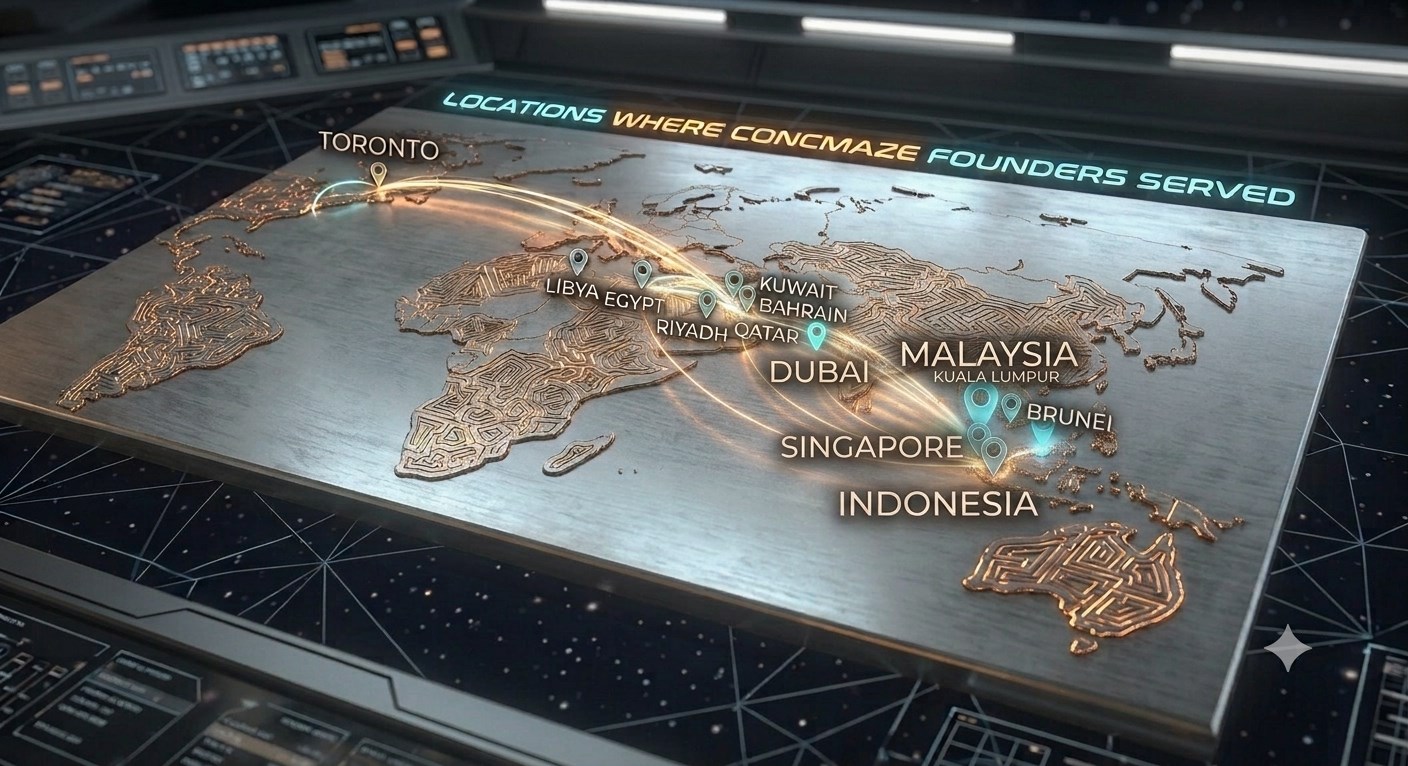 ConcMaze global service footprint visual